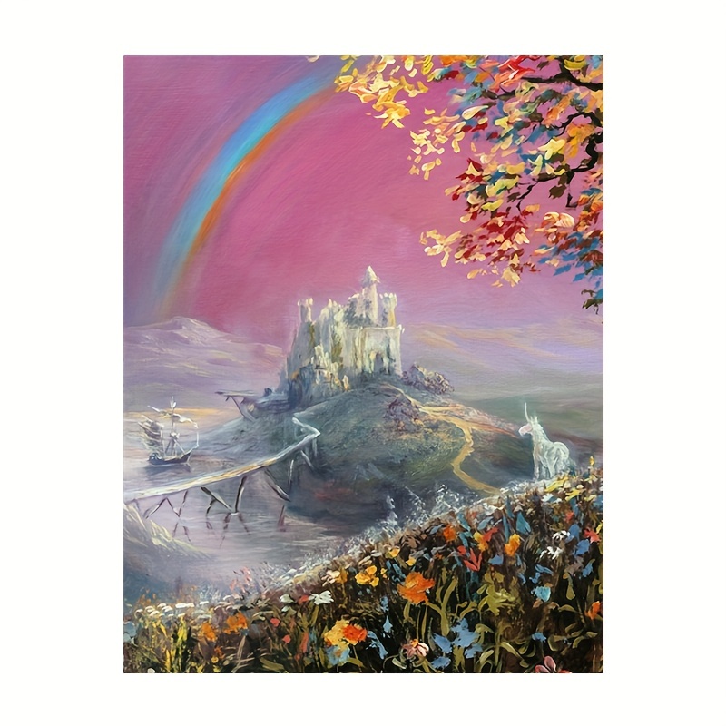 Colorful Castle Rainbow, 5D Diamond Painting Kits