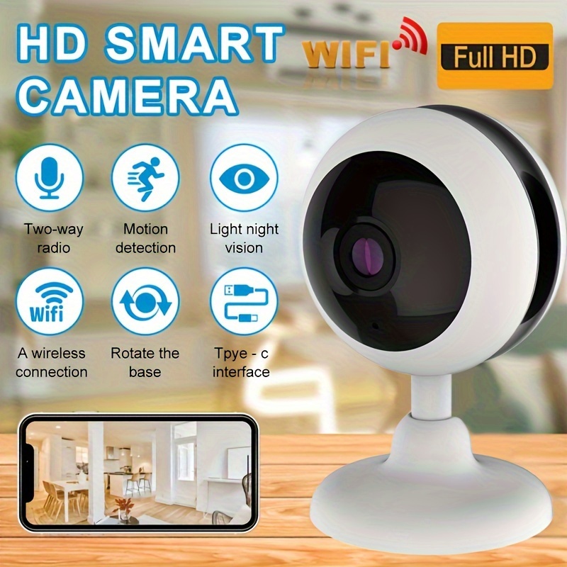 Detector de cámara espía WiFi más pequeño, cámara de seguridad con batería  Wifi inalámbrica HD1080P, monitor de bebé inteligente para el hogar, cámara