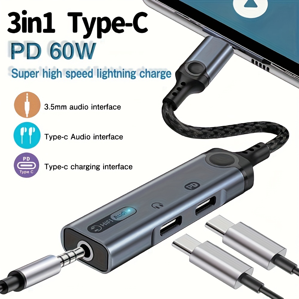 Adaptateur USB C Vers Casque 3 5 Mm Et Casque Type c Et - Temu Belgium