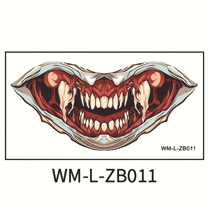 10 Sheets Halloween Temporary Tattoos Scary Mouth Tattoo Stickers for Prank  Party Props Horror Cosplay Costume Makeup Props for Halloween Party Favor