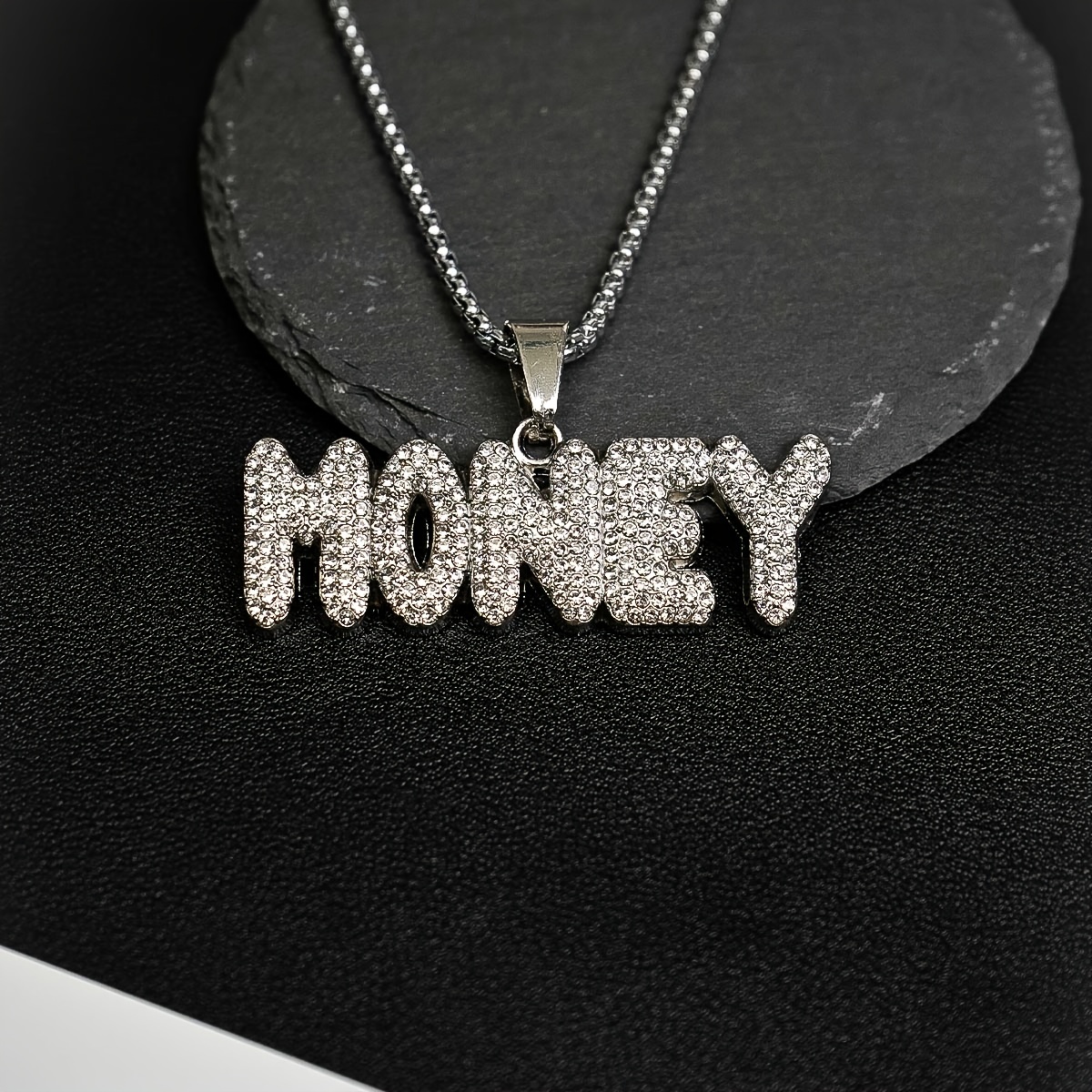 Mens Trendy Bling Letters Everyday Eats Pendant Hip Hop Iced Out Rock Style  Initial Charm Necklace Hip Hop Jewelry Gift From Yizhe, $23.04