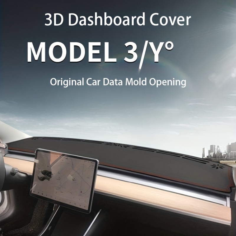 For Tesla Model 3/Y Dash Cover Dashboard Carpet Cover Mat for Tesla  Accessories