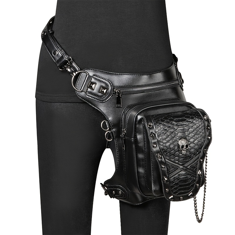 Anbau Steampunk Retro Waist Pack Motorcycle Rock Gothic Goth Shoulder Waist  Bag : : Bags, Wallets and Luggage