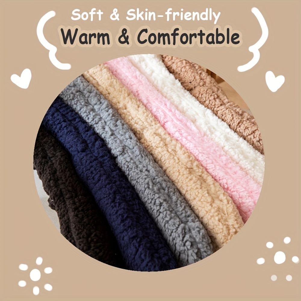 Calcetines cálidos y gruesos de invierno para mujer, 5 pares de calcetines  térmicos de lana de punto suave y mullidos