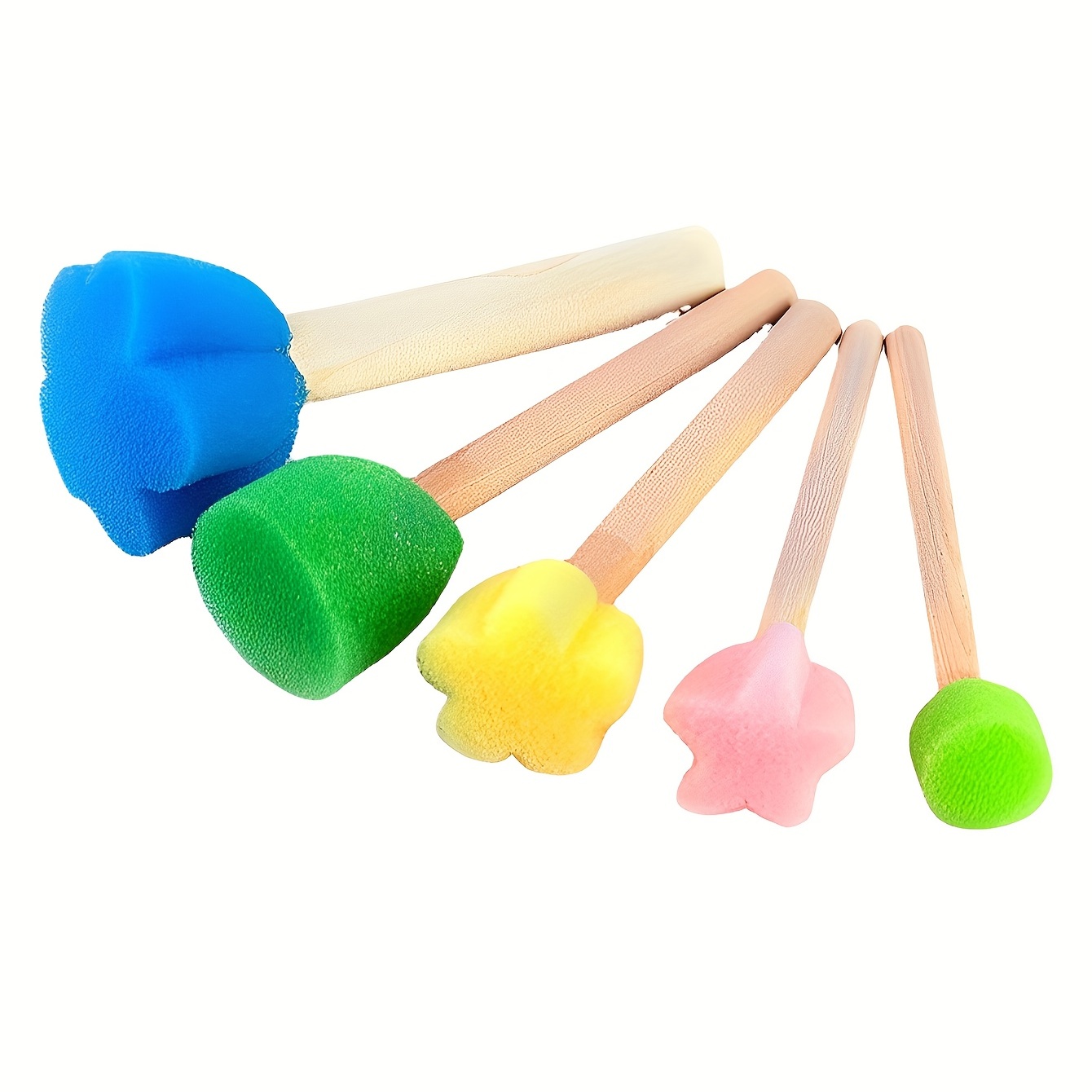 5pcs Colorful Foam Sponge Brush With Wooden Handle Round Flower Multi Size  Painting Tools For Diy Acrylic Watercolor Varnishes Art Craft Painting -  Arts, Crafts & Sewing - Temu United Arab Emirates
