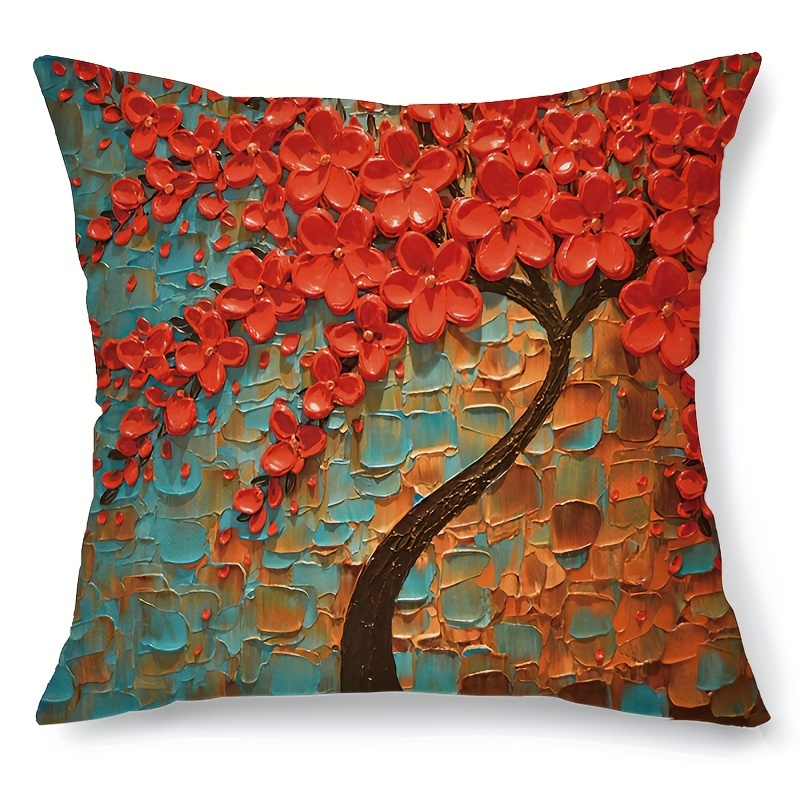 Oil Painting Throw Pillow Case Bedroom Living Room Temu Canada