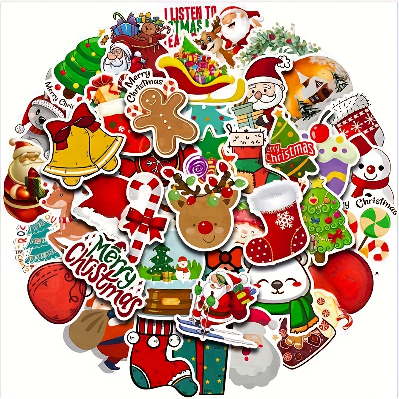 Christmas Graffiti Stickers Cartoon Style Holiday Stickers - Temu