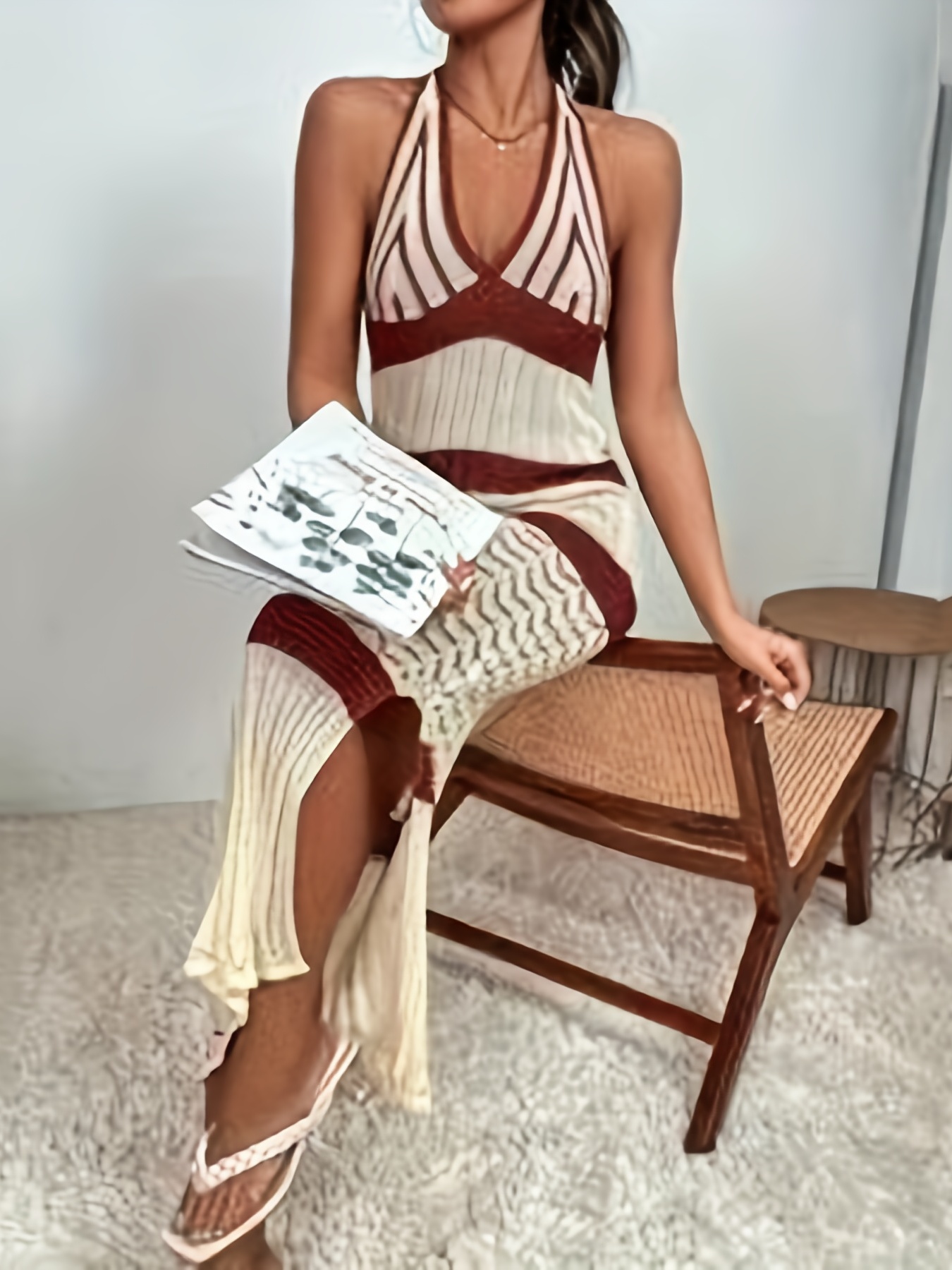 Tassel Crochet Cut Dress Sexy Beach Wear Split Cover Dress - Temu