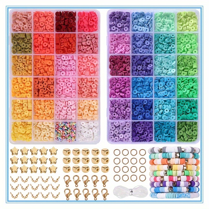 1Box/28 Grids Fun And Easy DIY Bracelet Making Kit - Includes Polymer Clay  Beads, Preppy Beads, And Friendship Bracelet Supplies - Perfect For Crafts