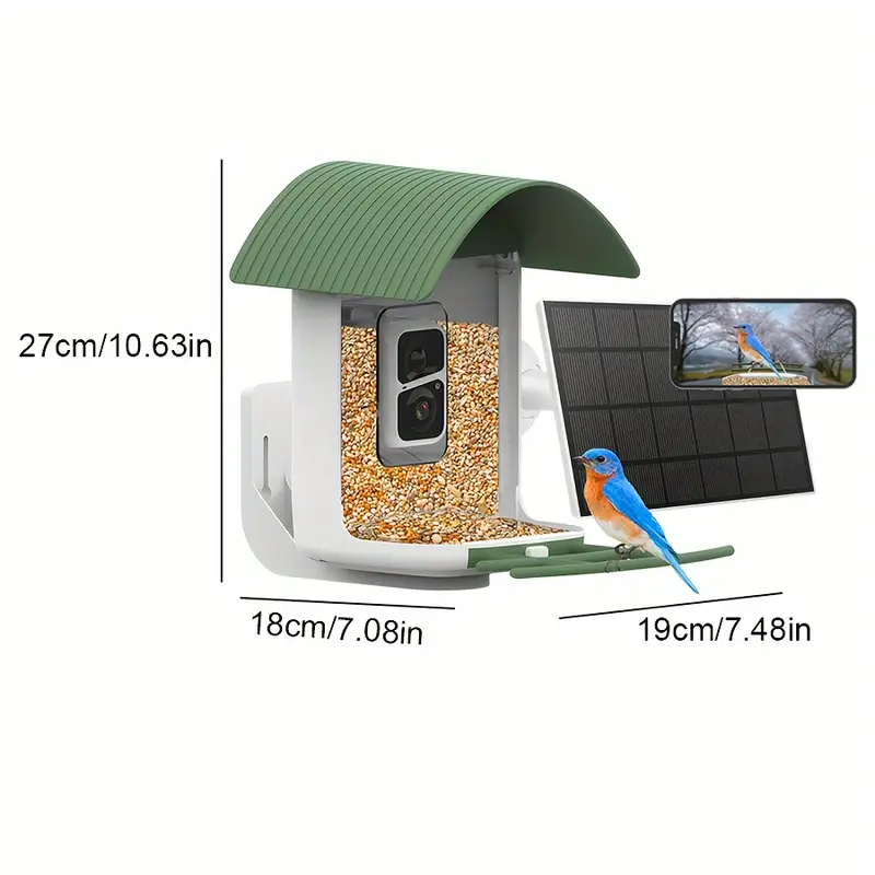 Smart Bird Feeder With Camera, Automatic Catch Bird Video And Motion  Detection, Camera Bird Feeder For Outside Wild Birds