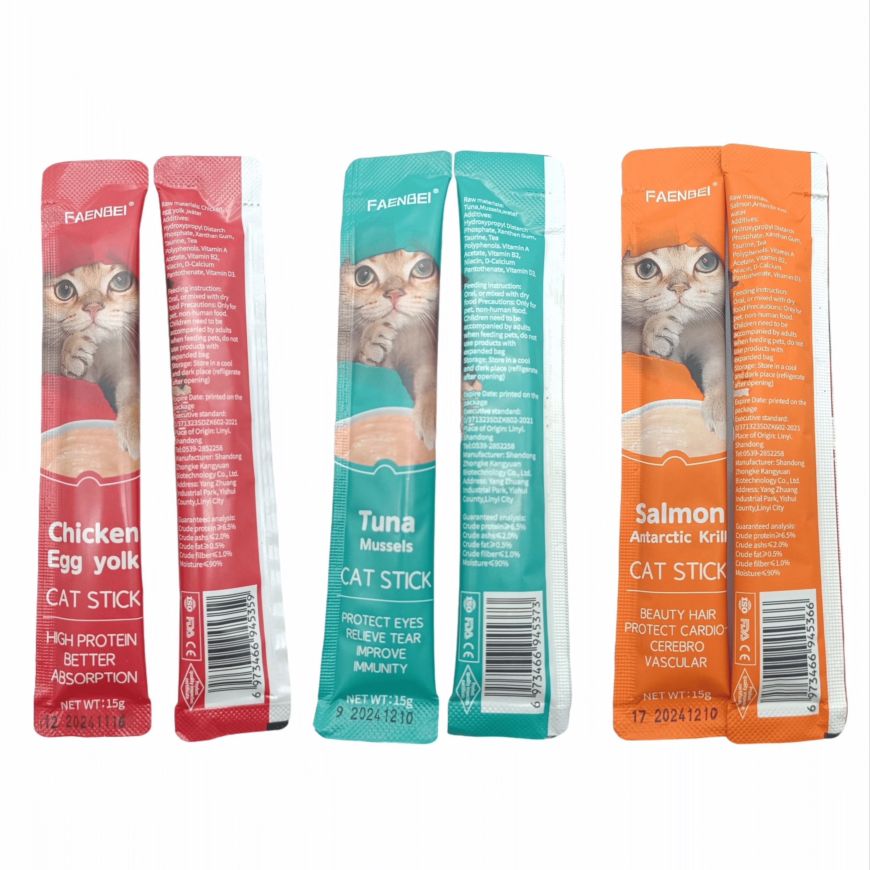 60pcs*0.53oz Pet Cat Strips, Healthy Snacks For Cats, Scientific Proportions Of Fresh Ingredients