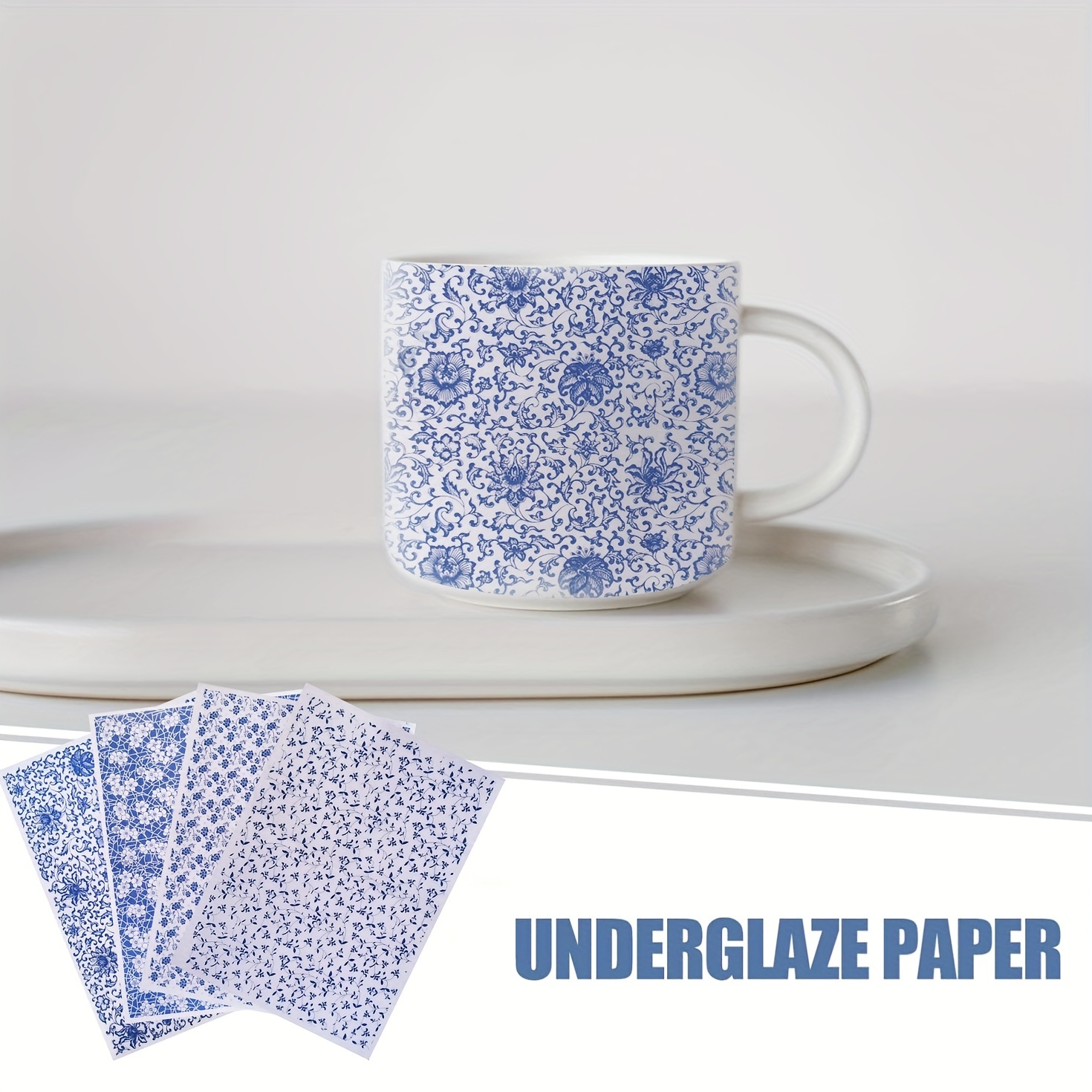 4 Sheets Ceramic Decals Pottery Ceramics Clay Transfer Paper Glaze  Underglaze Flower Paper Porcelain Decal Paper Underglaze Transfers for  Pottery
