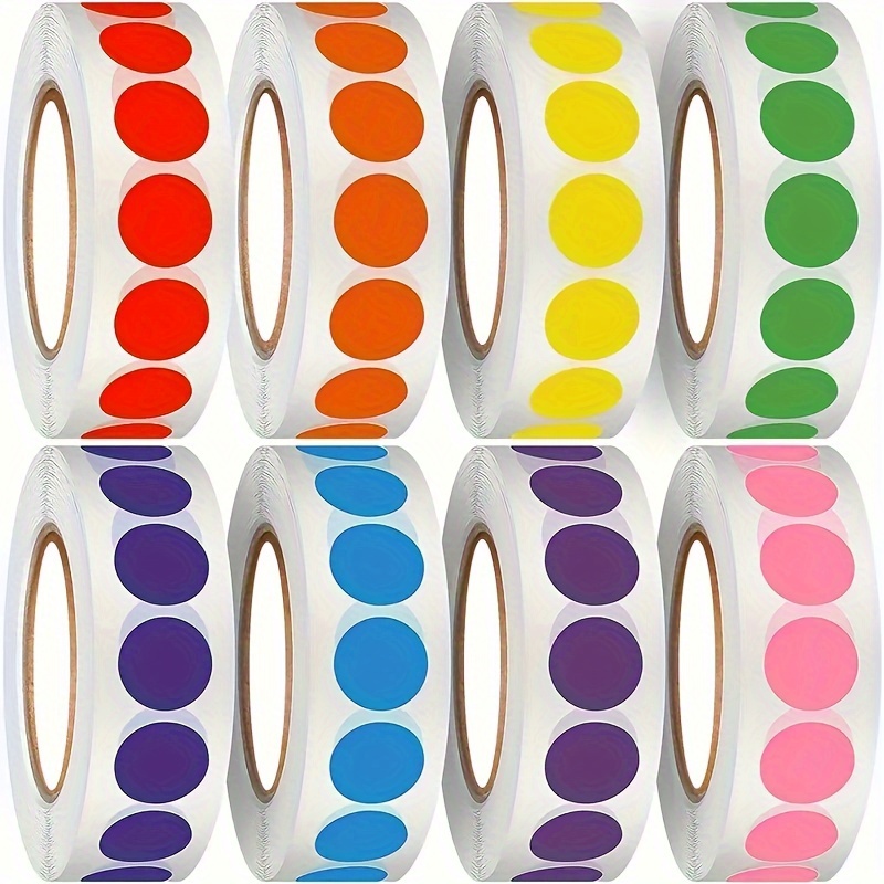 Pegatinas redondas de punto de colores, etiqueta de codificación extraíble  de colores surtidos, pegatina de sellado