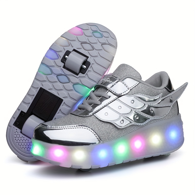 Krydret berolige burst Girls Trendy Led Roller Skates Shoes, Luminous Breathable Sneakers For Kids  Children - Temu