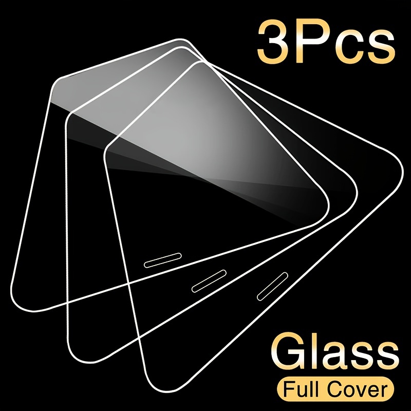 

3pcs For Iphone 11 12 13 14 15 Pro Max Screensaver Glass Film For Iphone 14 15 Plus Transparent Glass Screensaver Film