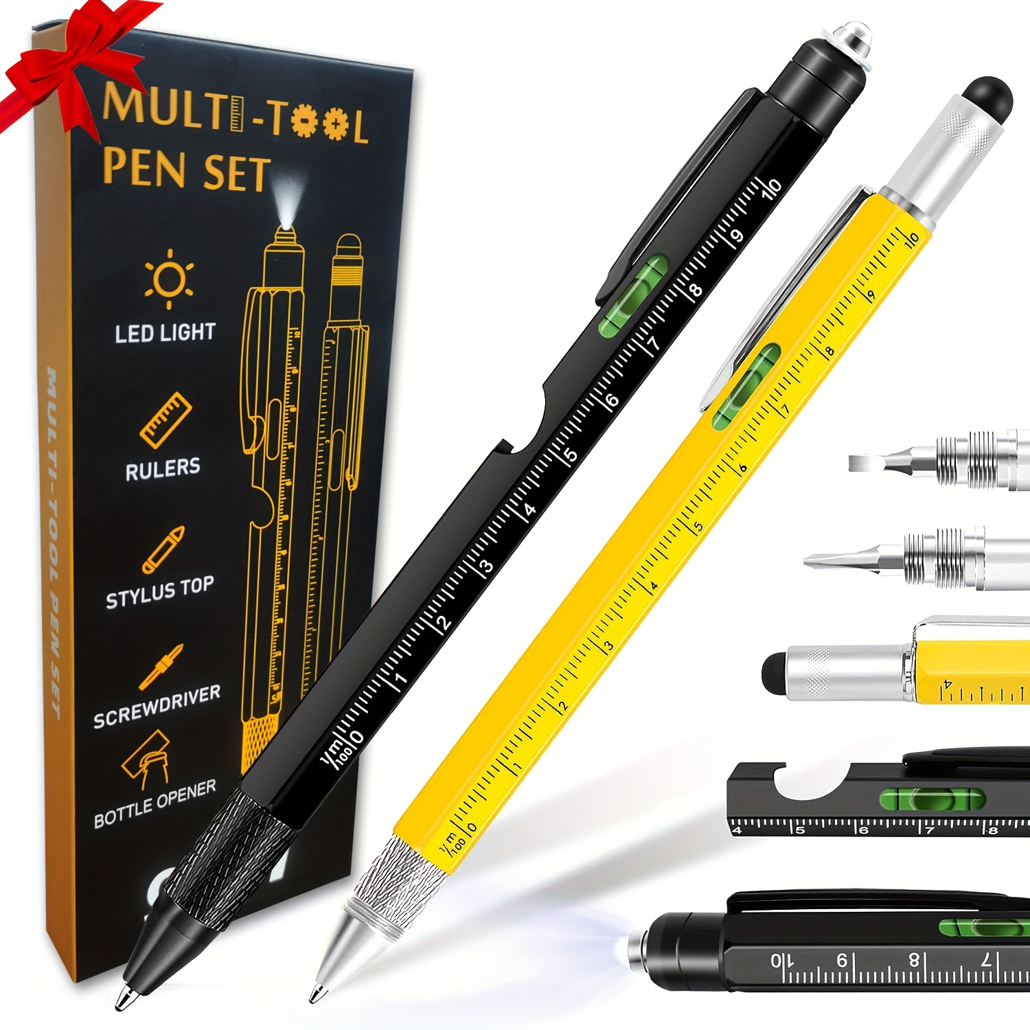 2 Packs 10 in 1 Multi tool Pen Set Geschenke Männer Led - Temu Germany
