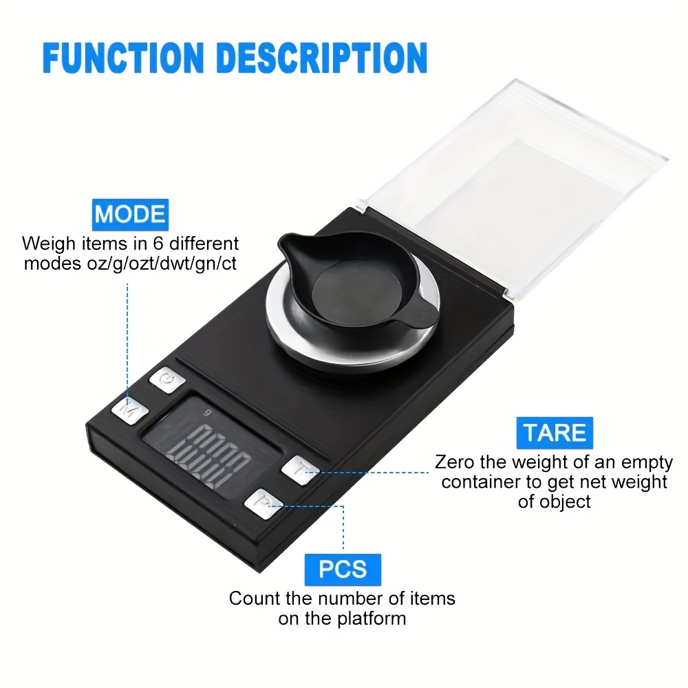 High Precision Scale Electronic Portable Digital 0.001g Counting