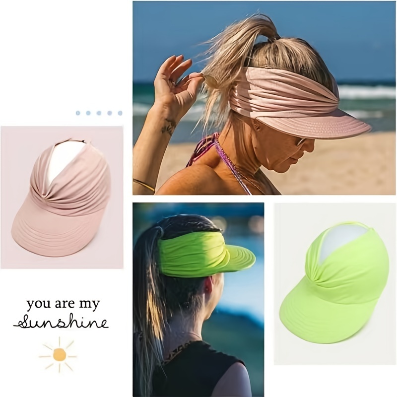 Pleated Detail Foldable Sun Hat Uv Protection Empty Top High - Temu