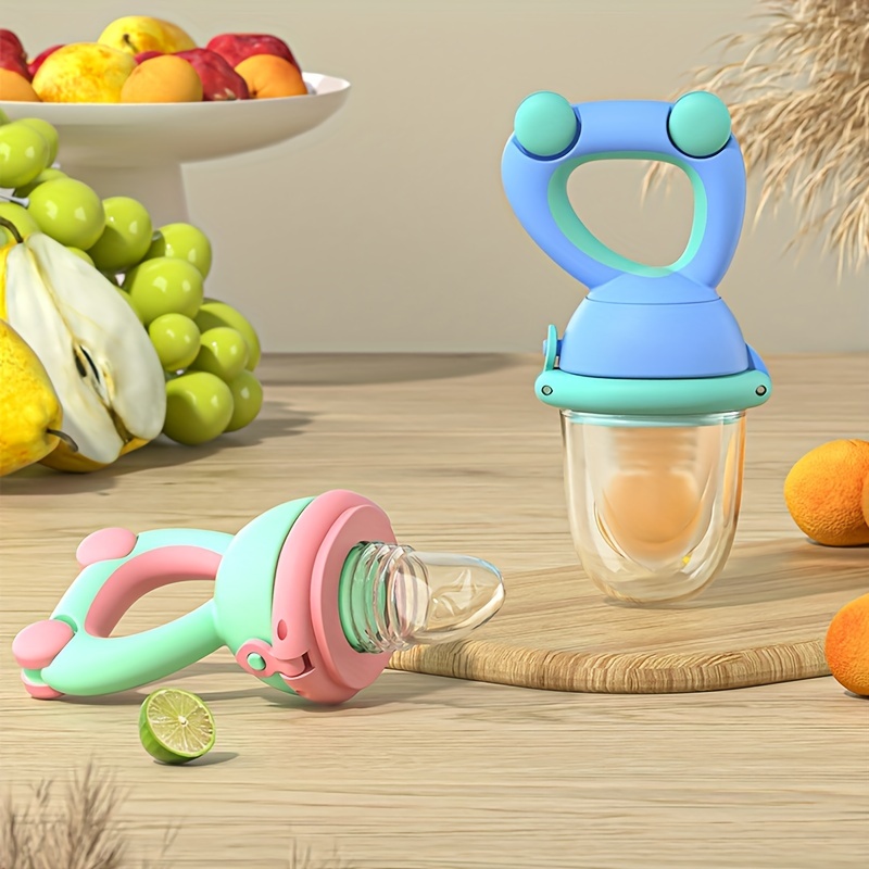 Chupete de fruta para bebé, 3 unidades, alimentador de alimentos frescos,  pezón de silicona, para dentición, bolsas de silicona para niños pequeños y