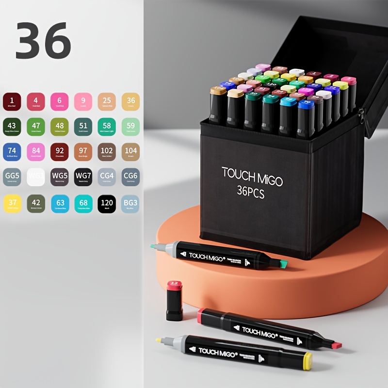 24/30/36/48/60/80 Colors Double Headed Permanent Art Markers - Temu