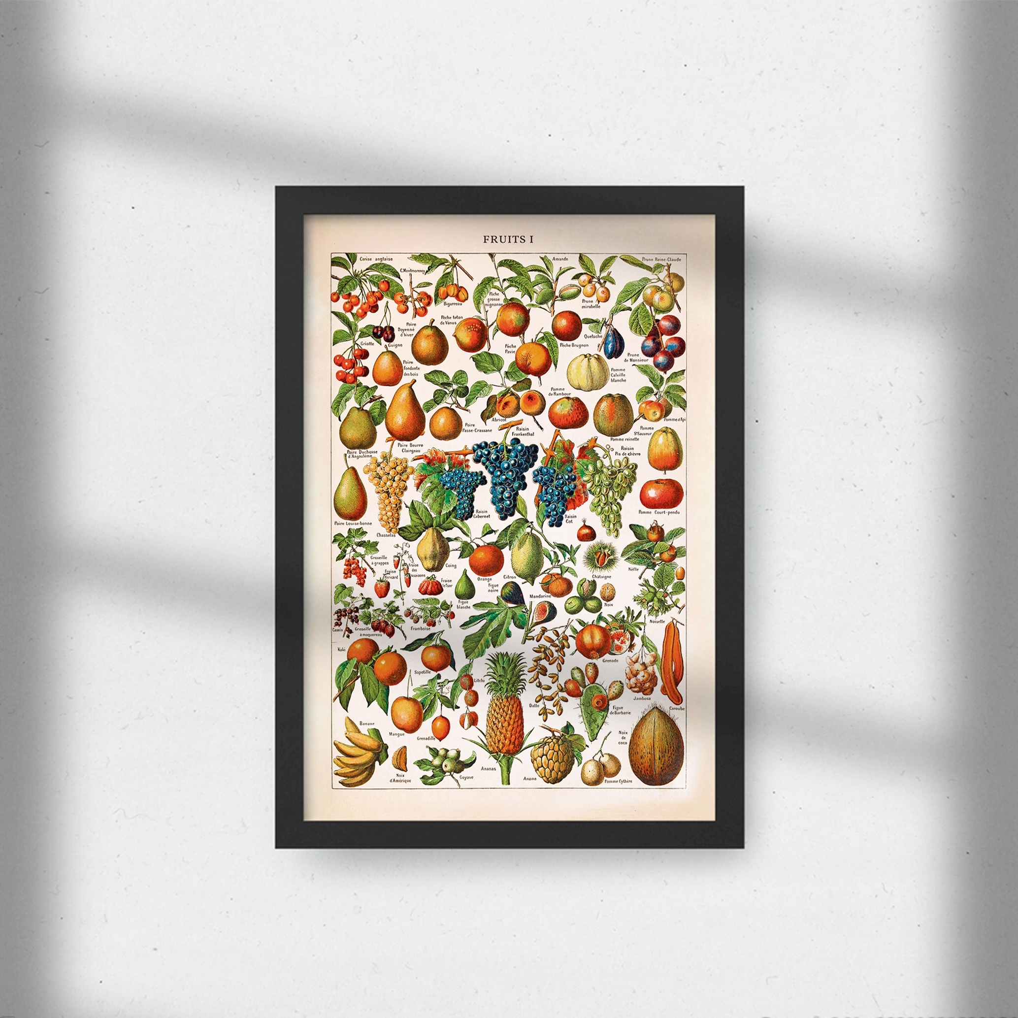 Cadre Decoration Murale Salon Moderne Fruit Foods Affiches Peinture pour  Cuisine Pomme Raisin Mur Photos Pour Salle À Manger Décoration de La Maison
