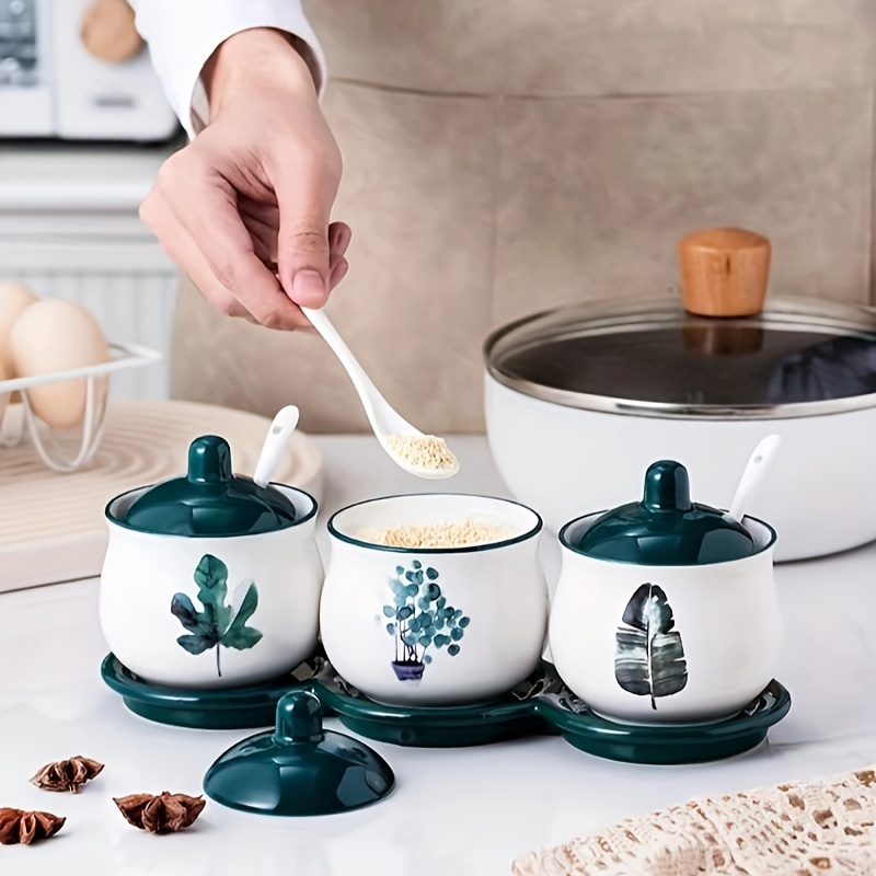 Seasoning Pot Set Kitchen Spice Pot Seasoning Containers - Temu