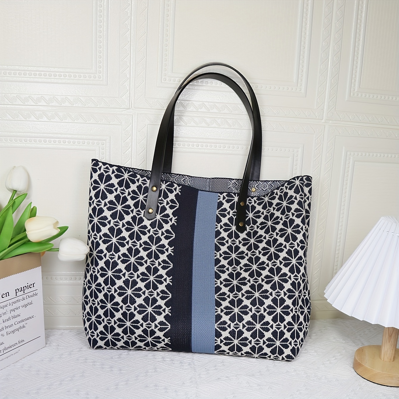 

Large Capacity Tote Bag For Women, Classic Shoulder Commuter Bag, Casual Versatile Daily Use Commuter Handbag