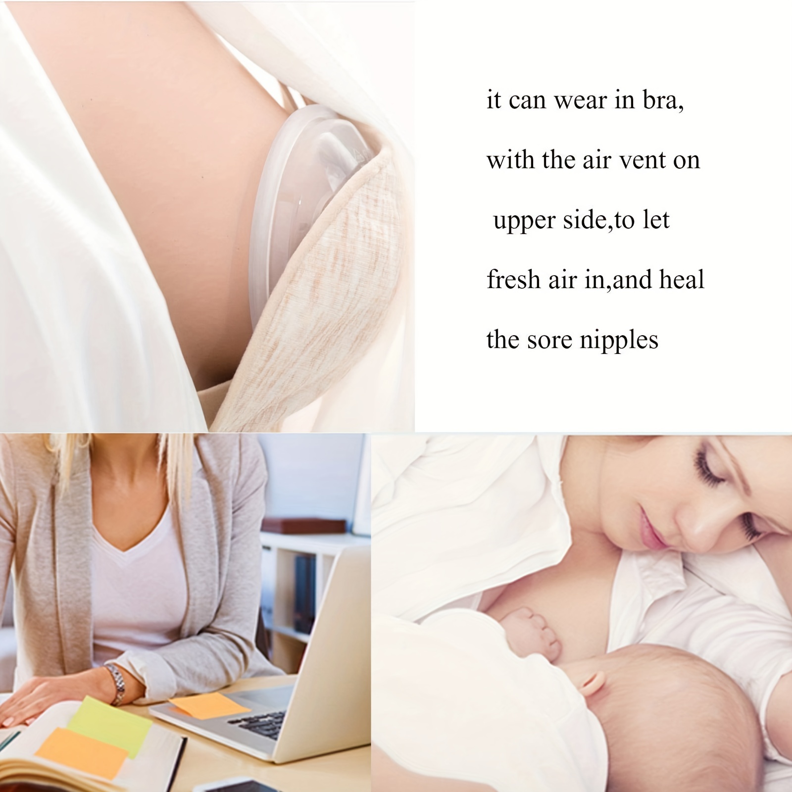 Conchas de pecho, tazas de lactancia, protector de leche, protege los  pezones doloridos para la lactancia, recoge fugas de leche materna para  madres