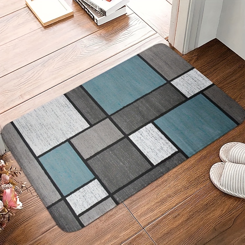 Soft Thickened Kitchen Floor Mat, Grey Non-slip Oil-proof Floor