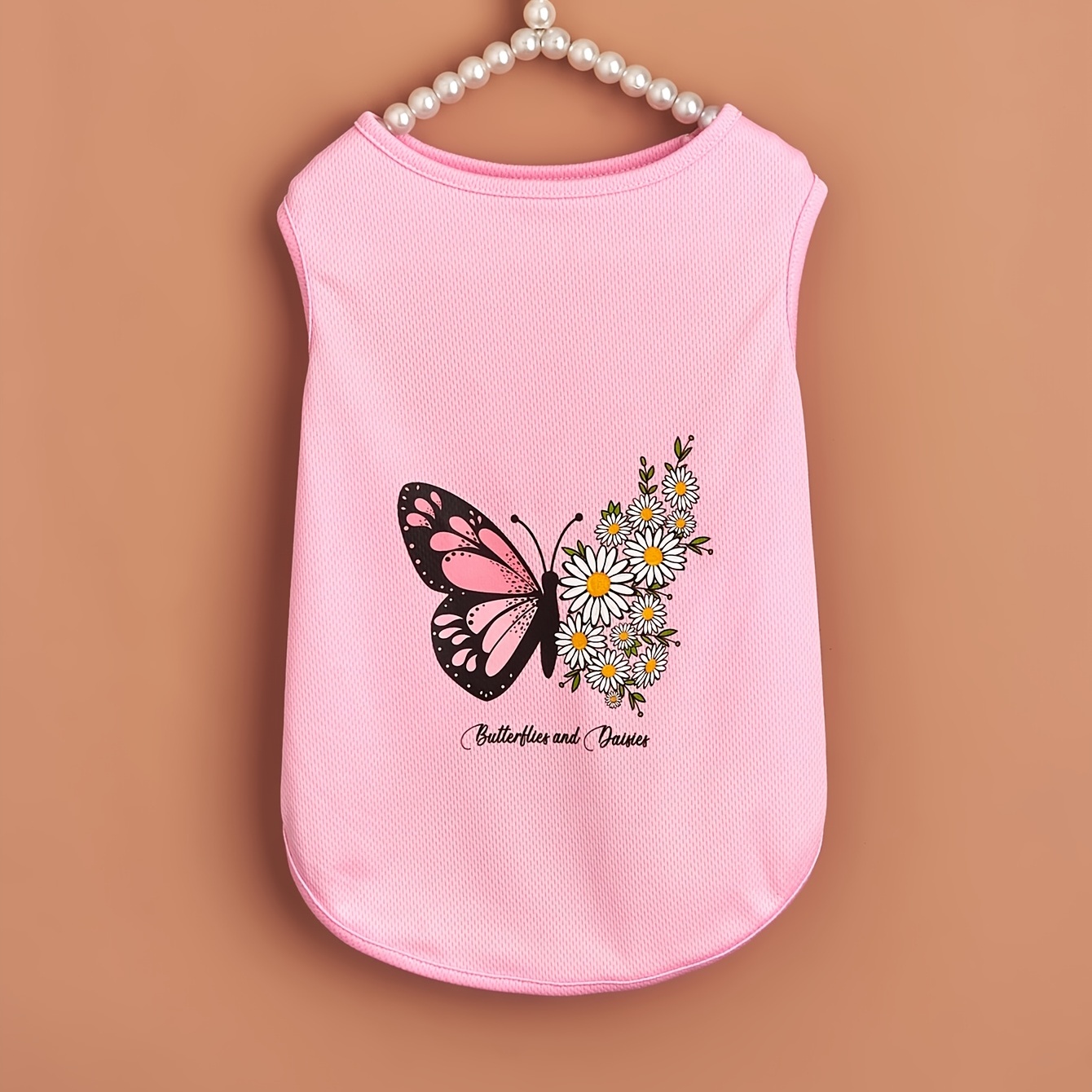 Fashion Pet Clothes Butterfly Flower Print Tank Top Summer Small
