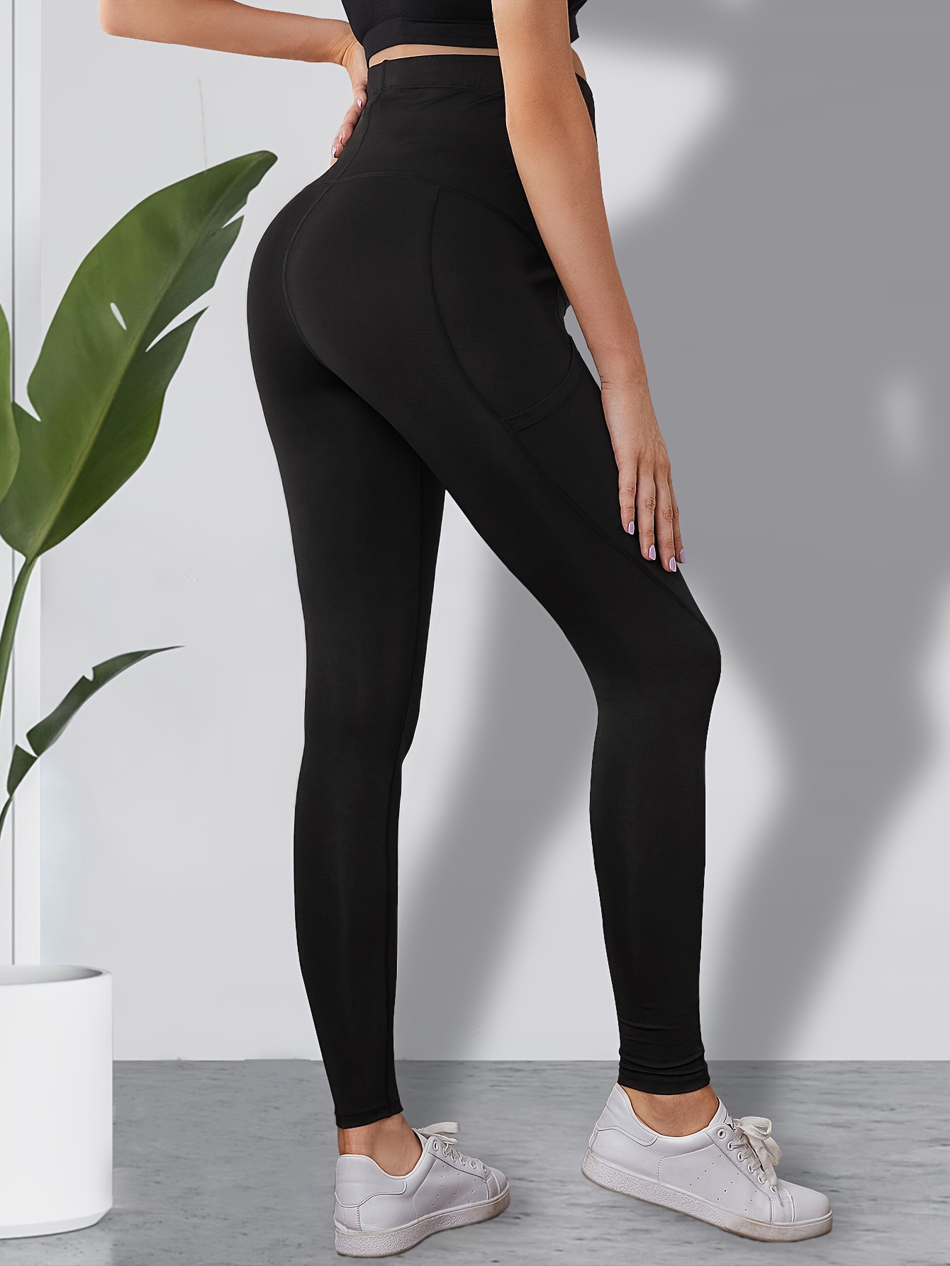SHEIN Maternity Wide Waistband Leggings With Phone Pocket