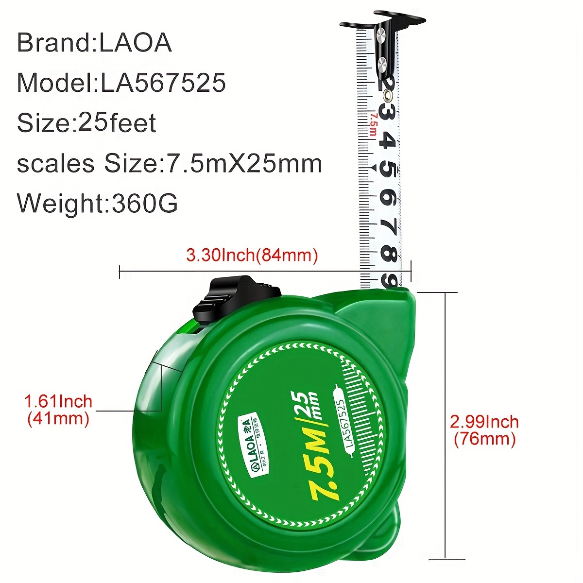 Retractable Tape Measure Scale Box Ruler Inch Meter - Temu