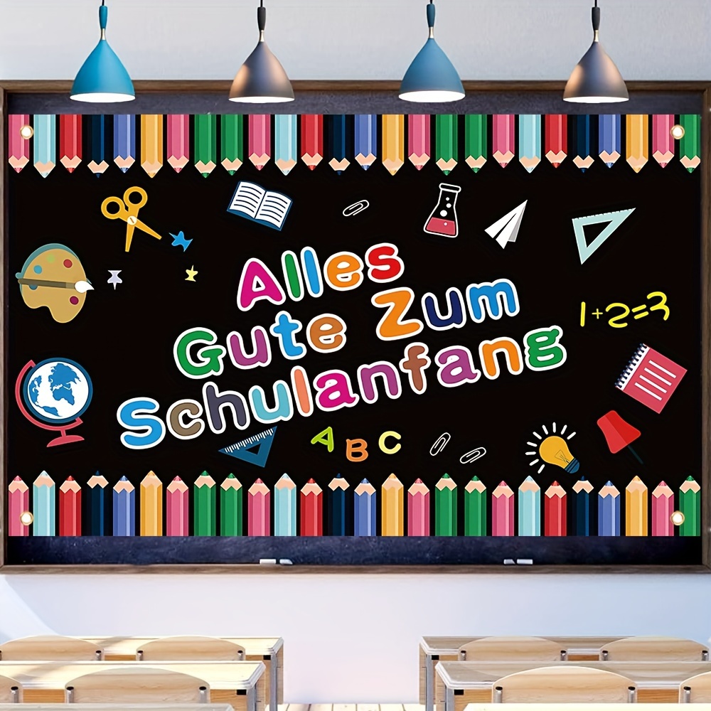 Amosfun Bienvenida a la vuelta a la escuela Fiesta Banner colgante