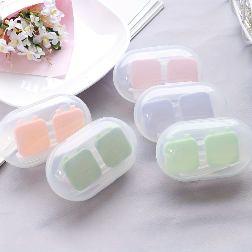 Contact Lens Case Portable Plastic Cosmetic Lenses Box Travel Storage  Organizer