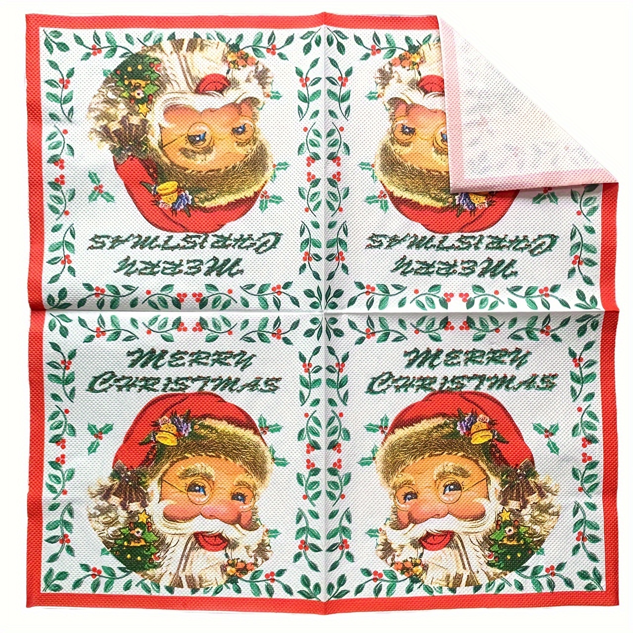 Santa Napkins Christmas Napkins Christmas Paper Napkins - Temu