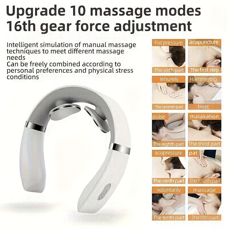 Relax And Rejuvenate With The Cordless Intelligent Electric Pulse Neck  Massager - Heat And Deep Tissue Trigger Point Massager! - Temu