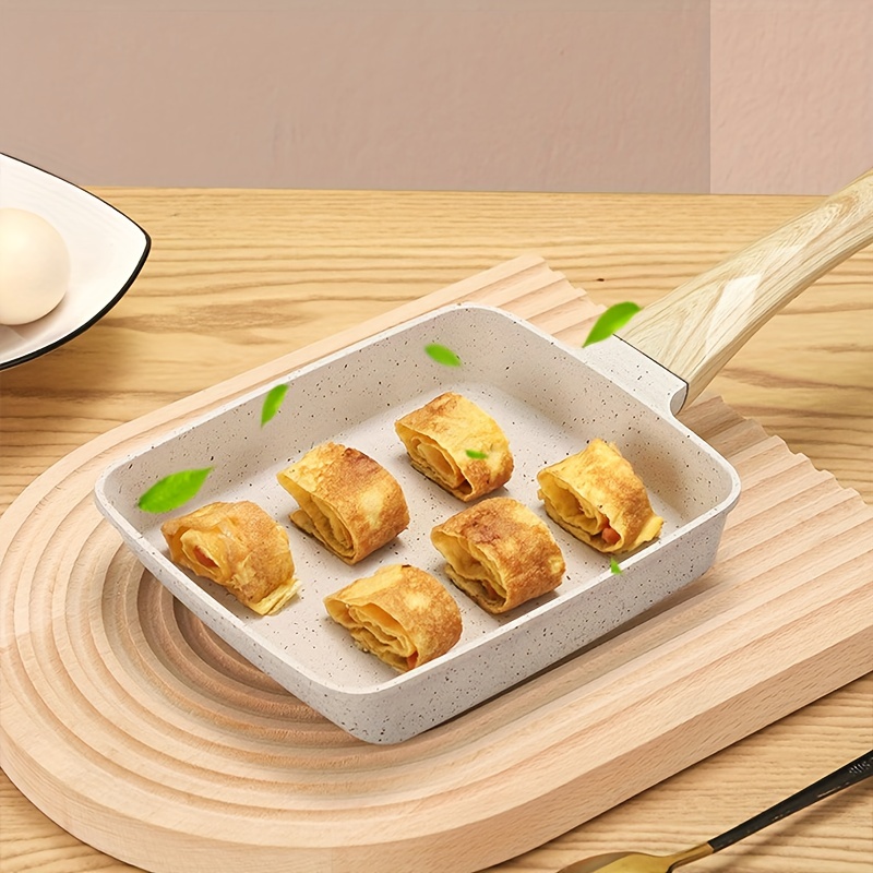 1pc Tamagoyaki Pan, Square Egg Pan Japanese Omelette Pan Nonstick Cookware  PFOA Free All Stoves Compatible Induction Compatible Omelet Maker, Cookware
