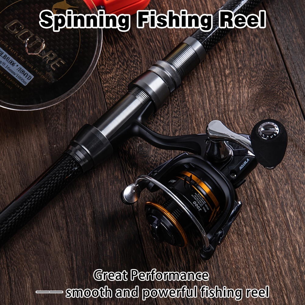 1pc High-speed Gold Spinning Reel For Saltwater And Freshwater Fishing -  Durable Stainless Steel Construction - Smooth And Reliable Performance, Check Out Today's Deals Now