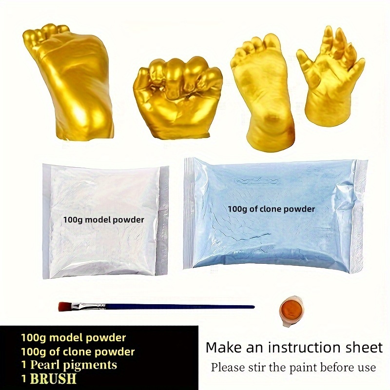 Kit de fundición de manos para parejas, molde 3D para manos, molde de yeso  para bebé, moldes de impresión de pie de mano para recuerdo de bebé