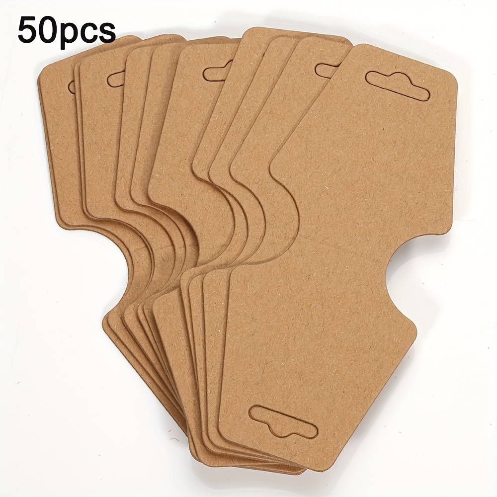 50Pcs Necklace Display Card Fashion Wooden Solid DIY Earrings