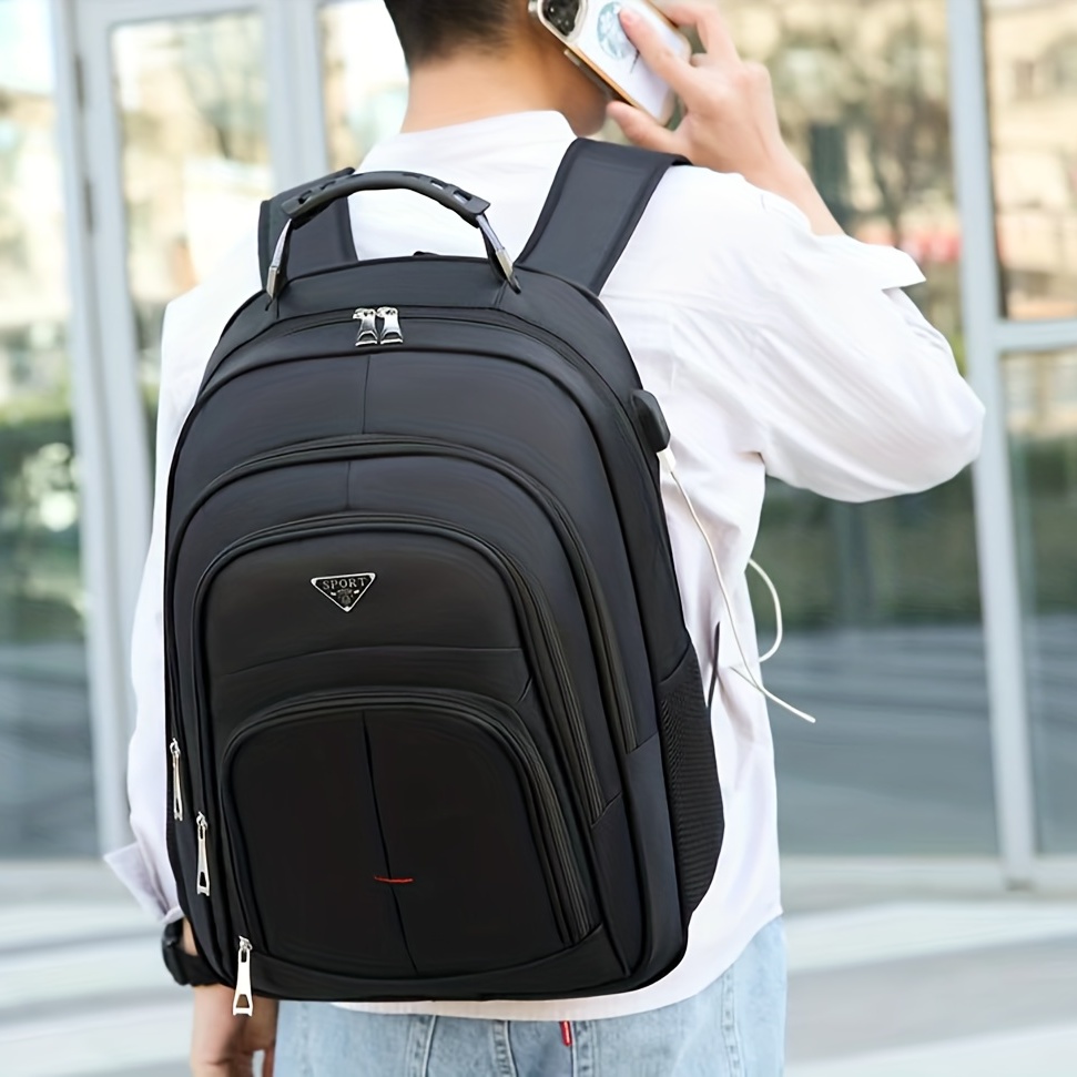 Men's Backpack Fashion Students USB Charge Travel Laptop Backpacks