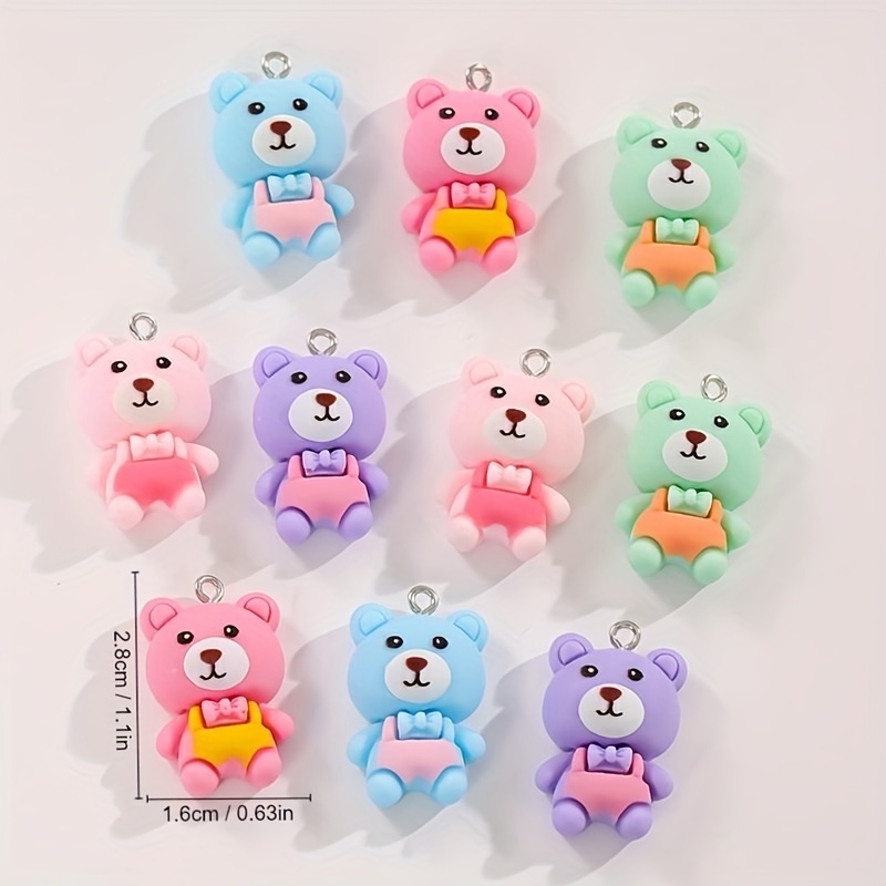 30pcs Creative Bear Charms Creative Pendant Charm for DIY Necklace