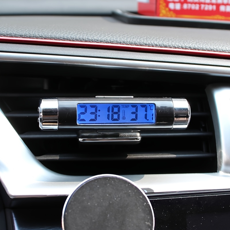 LCD Ultra-thin Digital Display Vehicle Car Clock with Calendar Dashboard