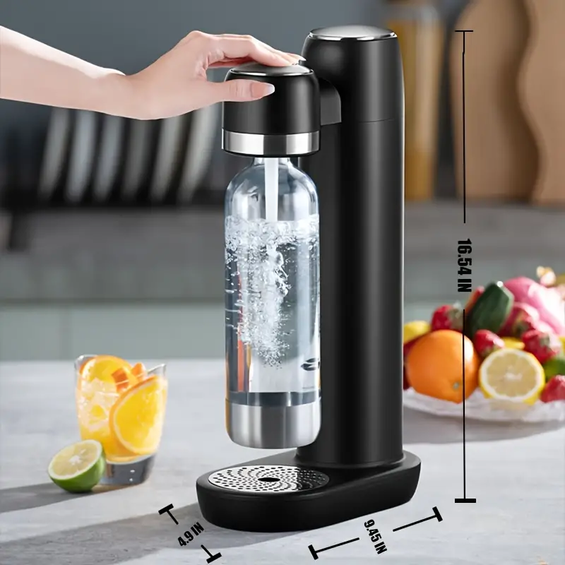 soda maker with 1l carbonator bottle soda maker compatible with any screw in 60l co2 carbonator no tank for edible gases details 0