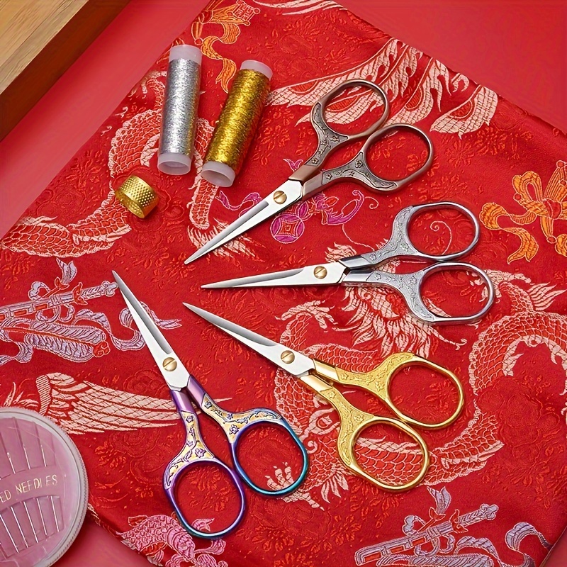 Plum Vintage Scissors Stainless Steel Household Scissors - Temu
