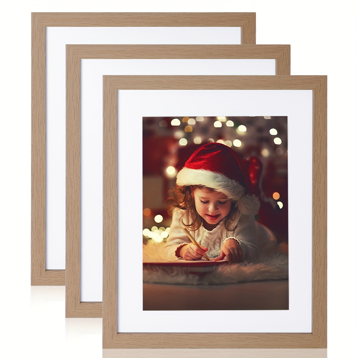 8x10 Picture Frame Display Pictures 5x7 With Mat Or 8x10 - Temu