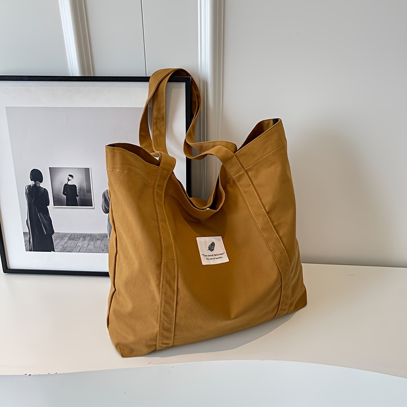 Borsa Tote Minimalista Donna Borsa A Tracolla In Tela - Temu Italy