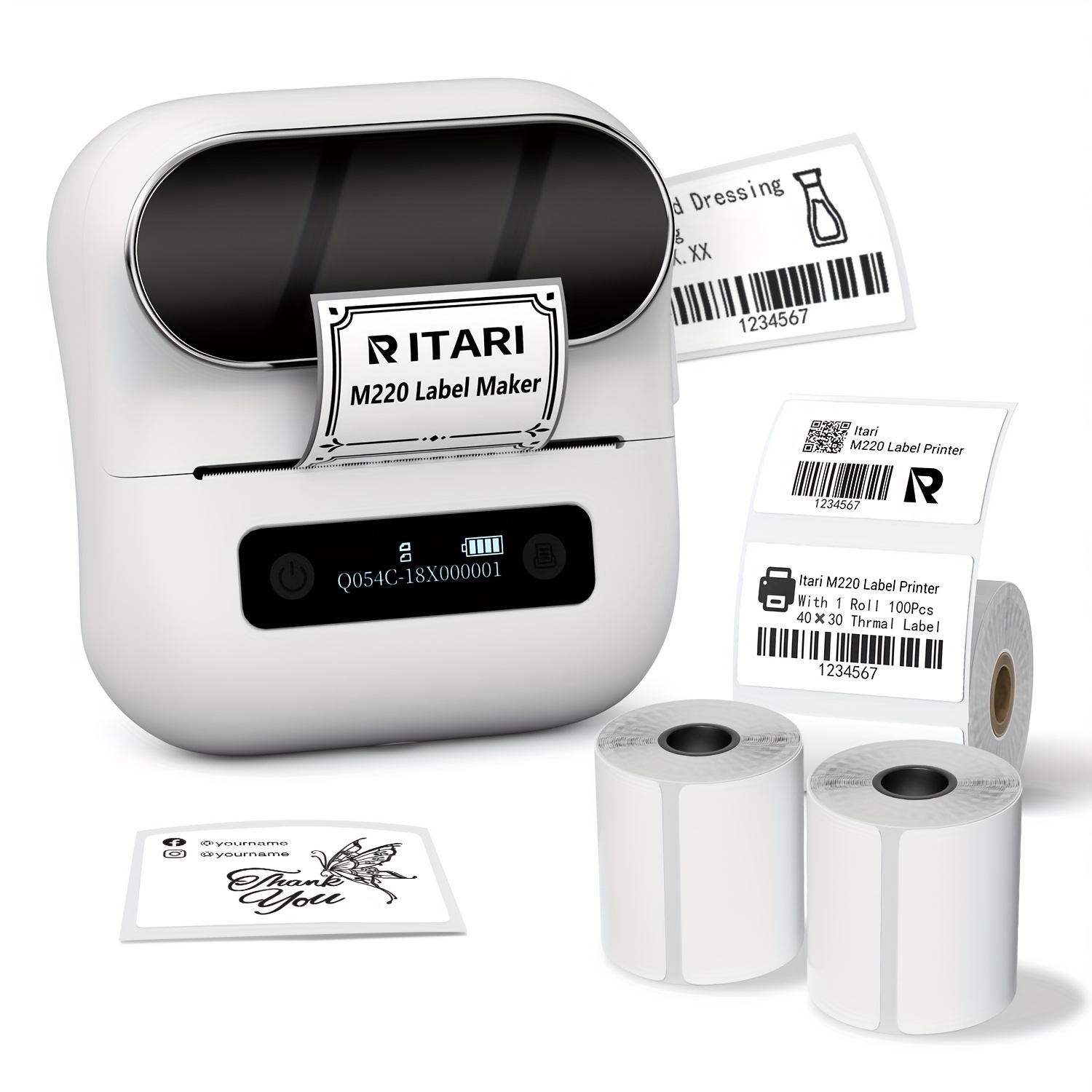Phomemo M221 Stampante Per Etichette Portatile - stampante termica  etichettatrici Bluetooth, Per le imprese, ufficio, codice QR, loghi,  gioielli, compatibile con telefoni e sistema PC, Grigio : :  Cancelleria e prodotti per