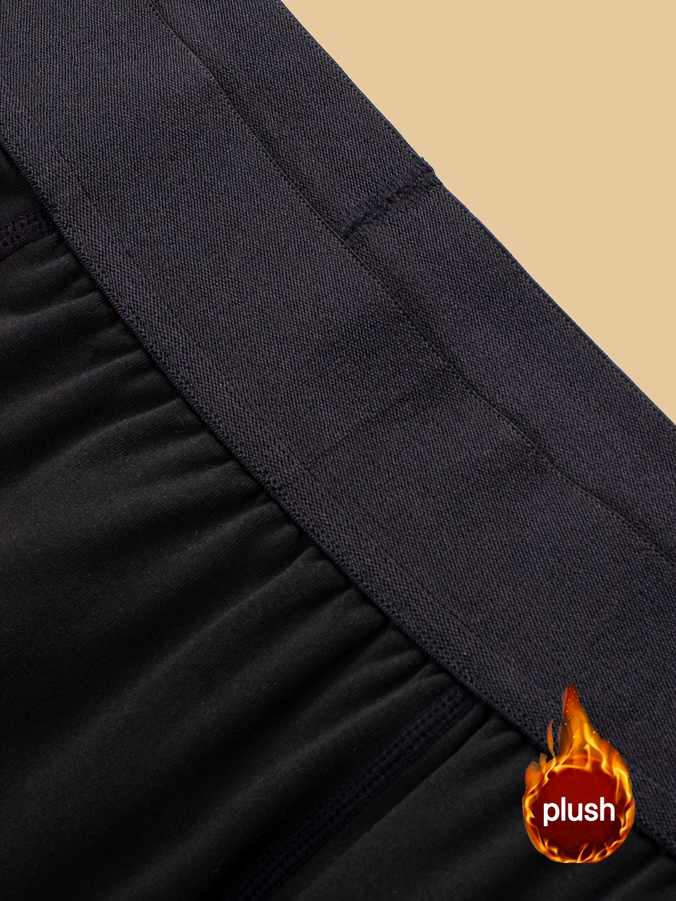 Men's Traceless Warm Underwear Set Fleece Thickened Inner - Temu