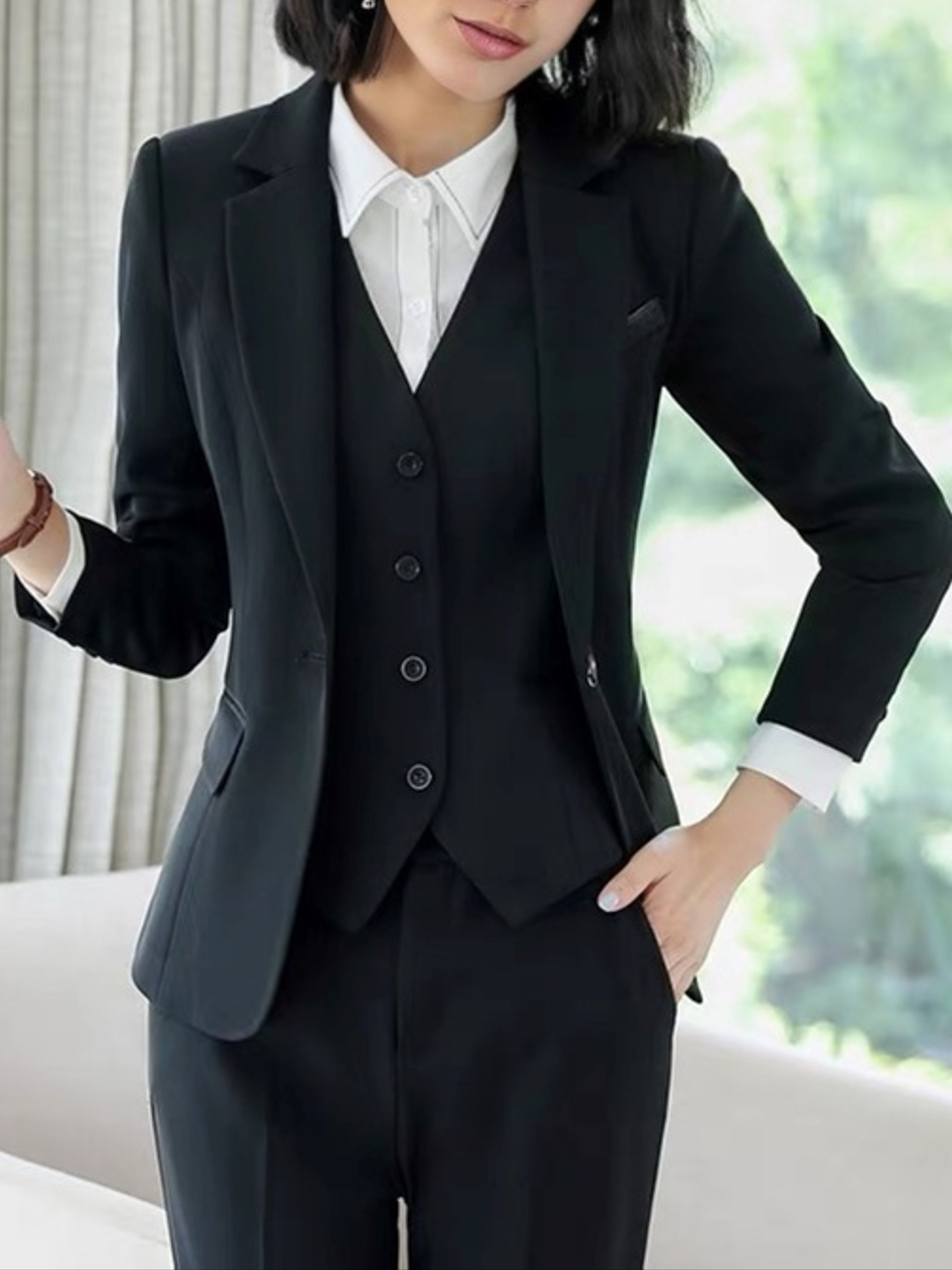Black Suit for Women/three Piece Suit/top/womens Suit/womens Suit  Set/wedding Suit/ Womens Coats Suit Set -  Canada